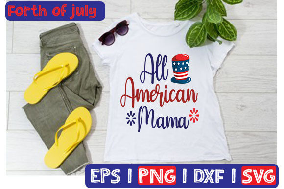 All American Mama Typography