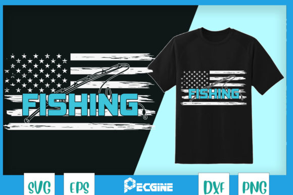 American Flag Fishing Rod