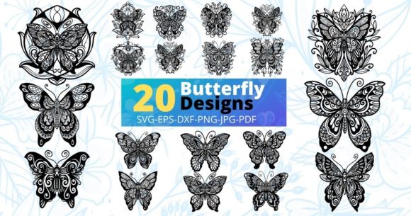 Butterfly SVG Mandala Bundle