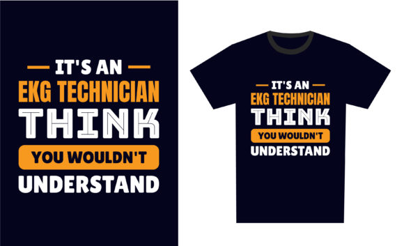 EKG Technician Typography Design