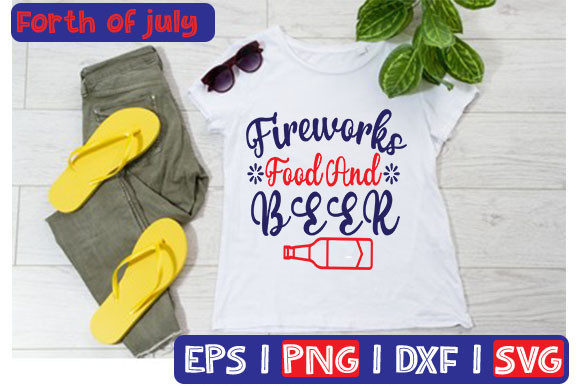 Fireworks Food and Beer Typography