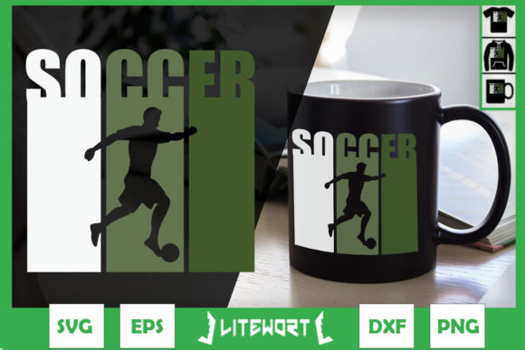 Retro Soccer Player Silhouette