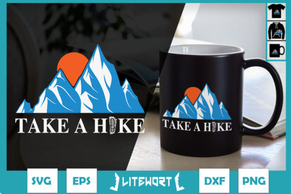 Take a Hike Retro Vibe Mountains Hiking